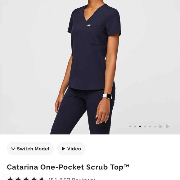 Figs Catarina One-Pocket Scrubs Top Size M - Picture 3 of 11